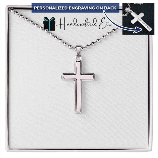 Keepsake - Personalized Cross Necklace With Ball Chain