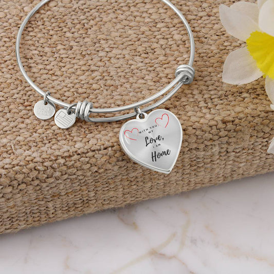 Keepsake - With You My Love I am Home - Bangle Heart Bracelet