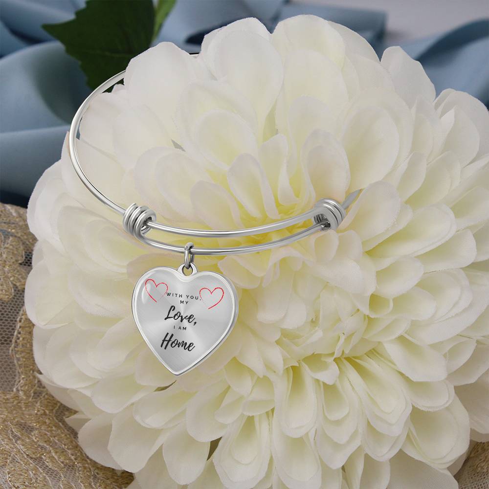 Keepsake - With You My Love I am Home - Bangle Heart Bracelet