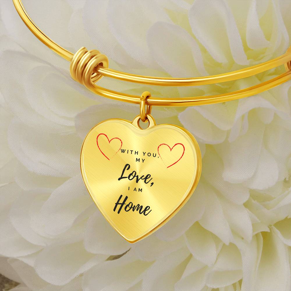 Keepsake - With You My Love I am Home - Bangle Heart Bracelet