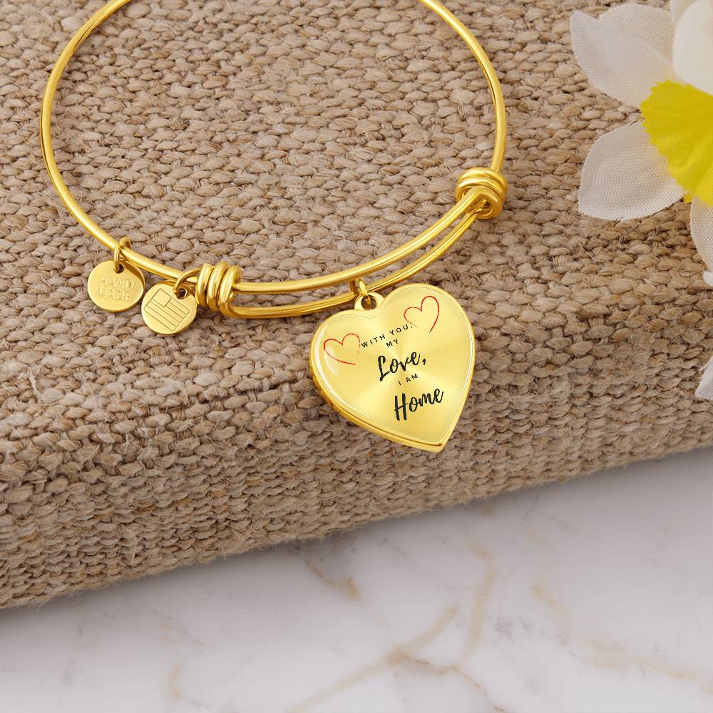 Keepsake - With You My Love I am Home - Bangle Heart Bracelet