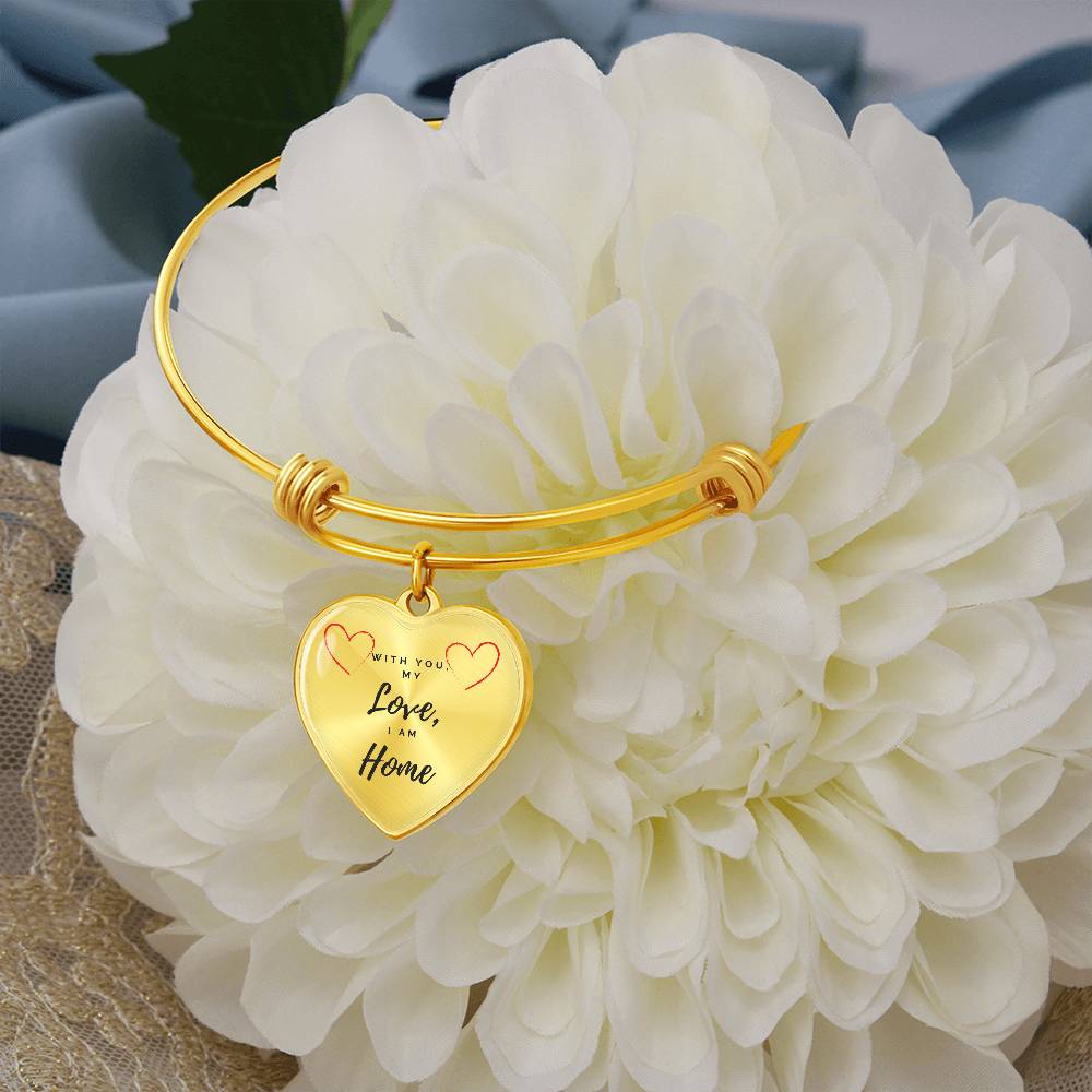 Keepsake - With You My Love I am Home - Bangle Heart Bracelet