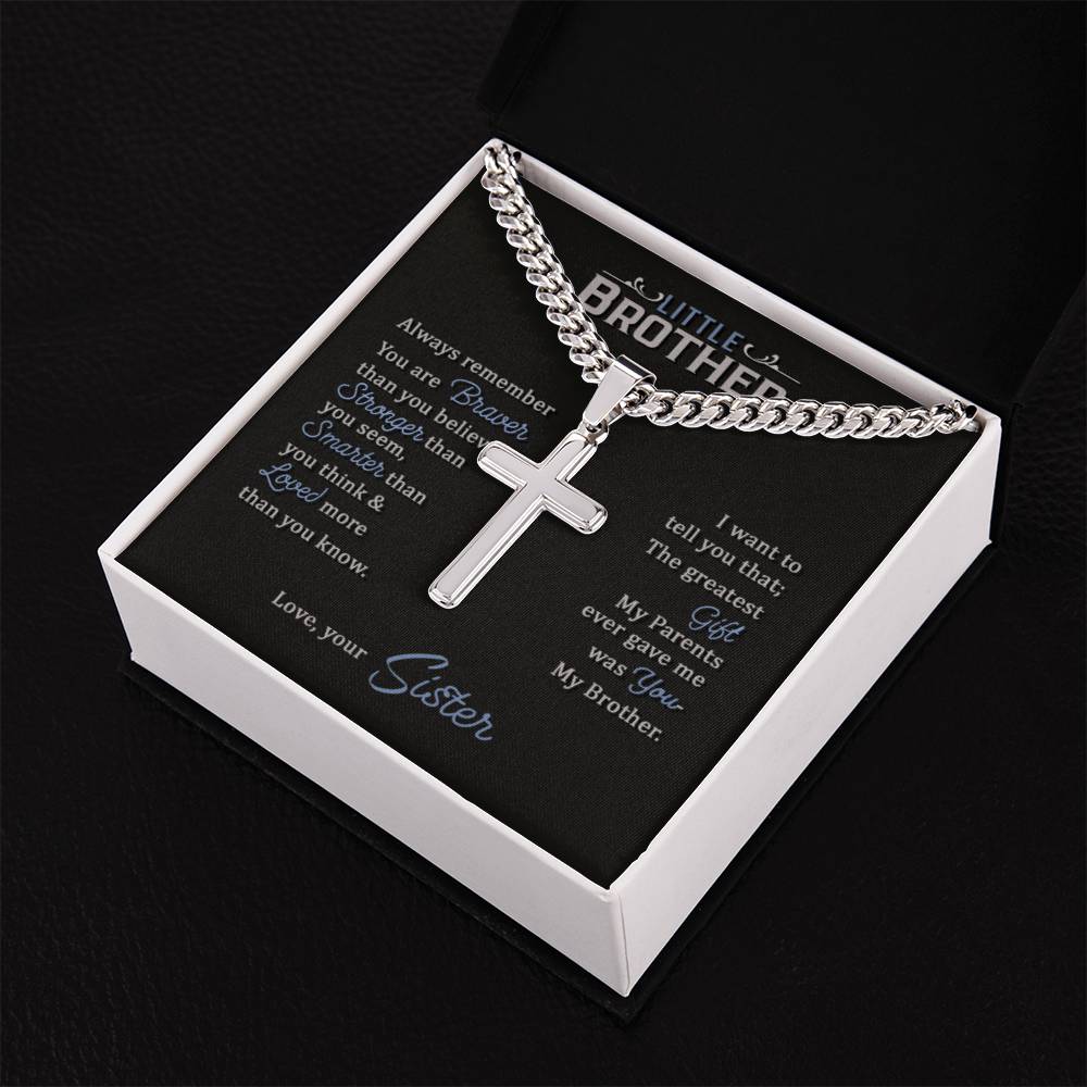 Brother - Always Remember - Cuban Link Cross