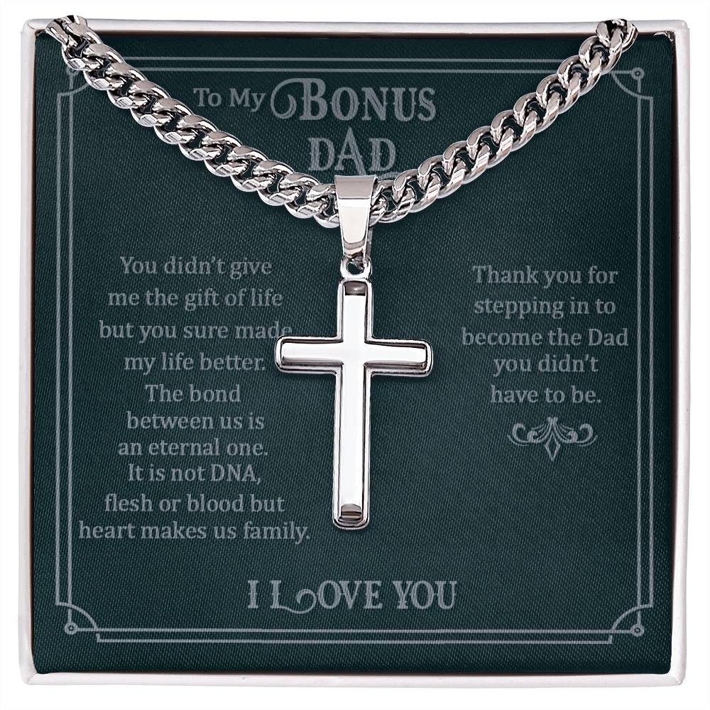 Bonus Dad - You Didn't Give Me Life - Cuban Link Cross