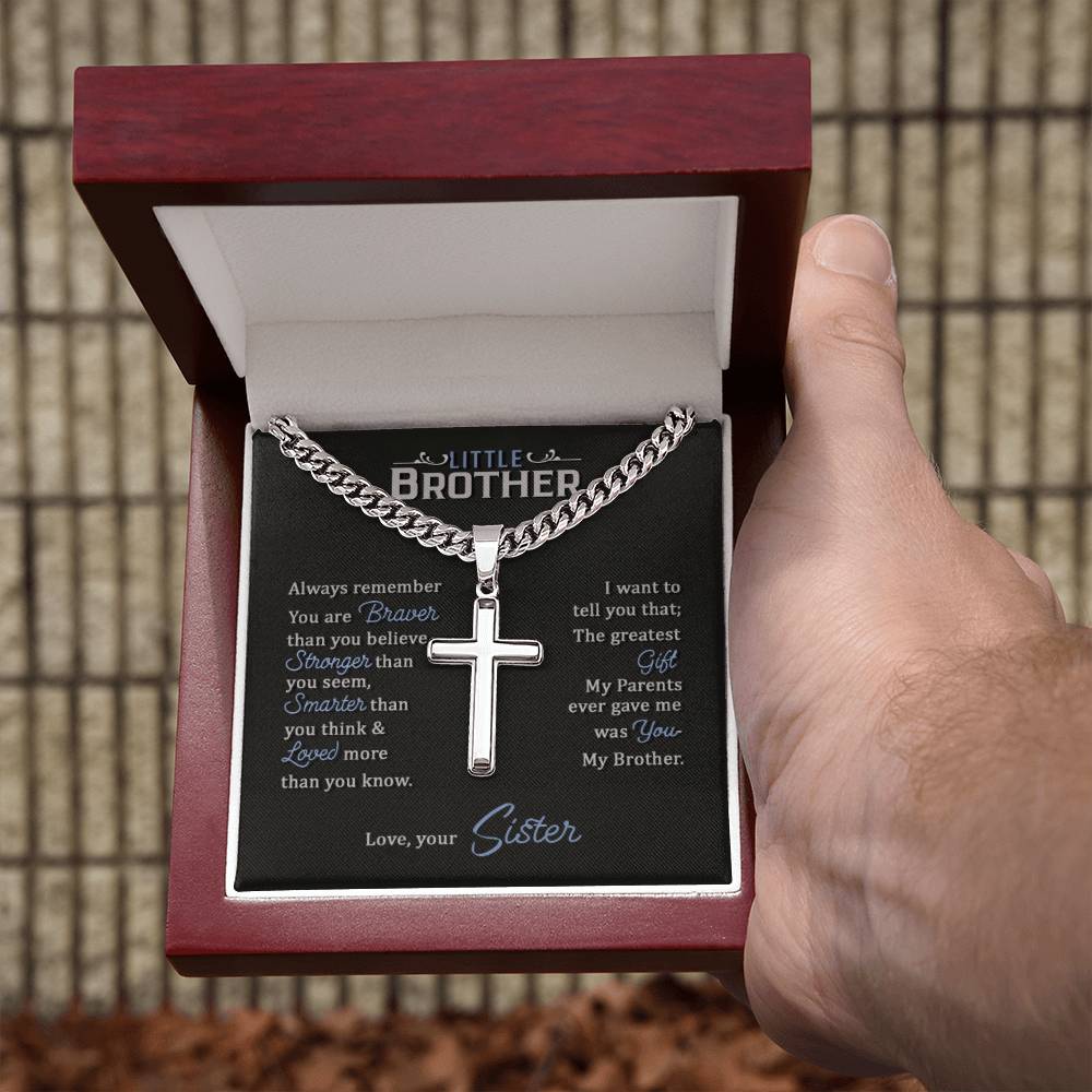 Brother - Always Remember - Cuban Link Cross