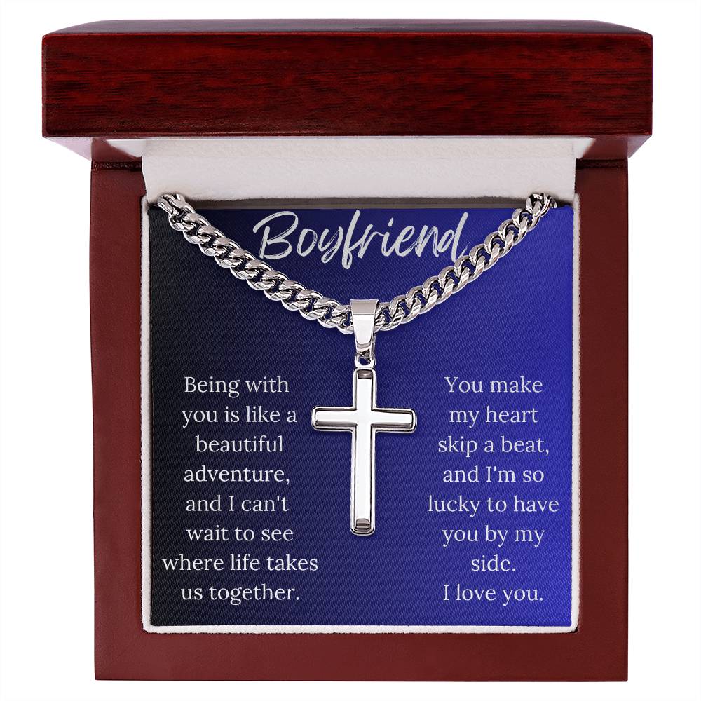 Boyfriend - I'm So Lucky - Cuban Link Cross