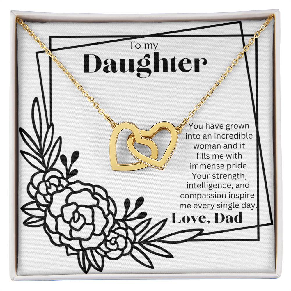 Daughter - An Incredible Woman - Interlocking Hearts