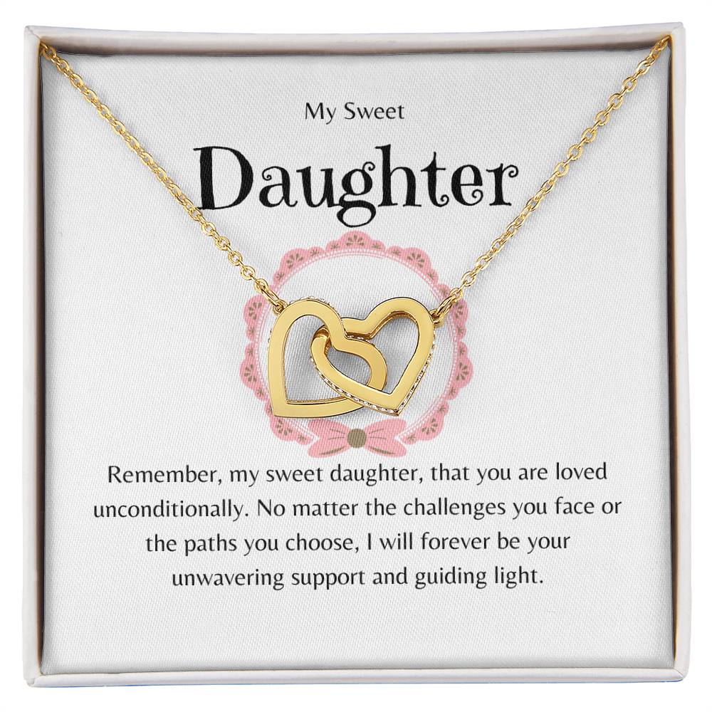 Daughter - You Are Loved Unconditionally  - Interlocking Hearts