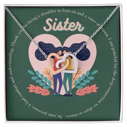 Sister - Thank You - Interlocking Hearts