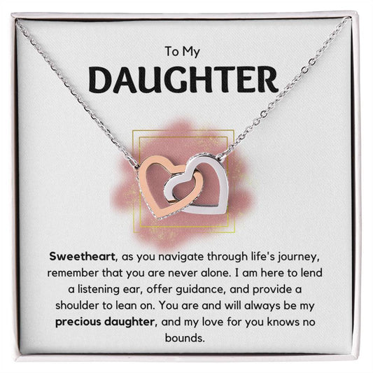 Daughter - As You Navigate Through Life - Interlocking Hearts