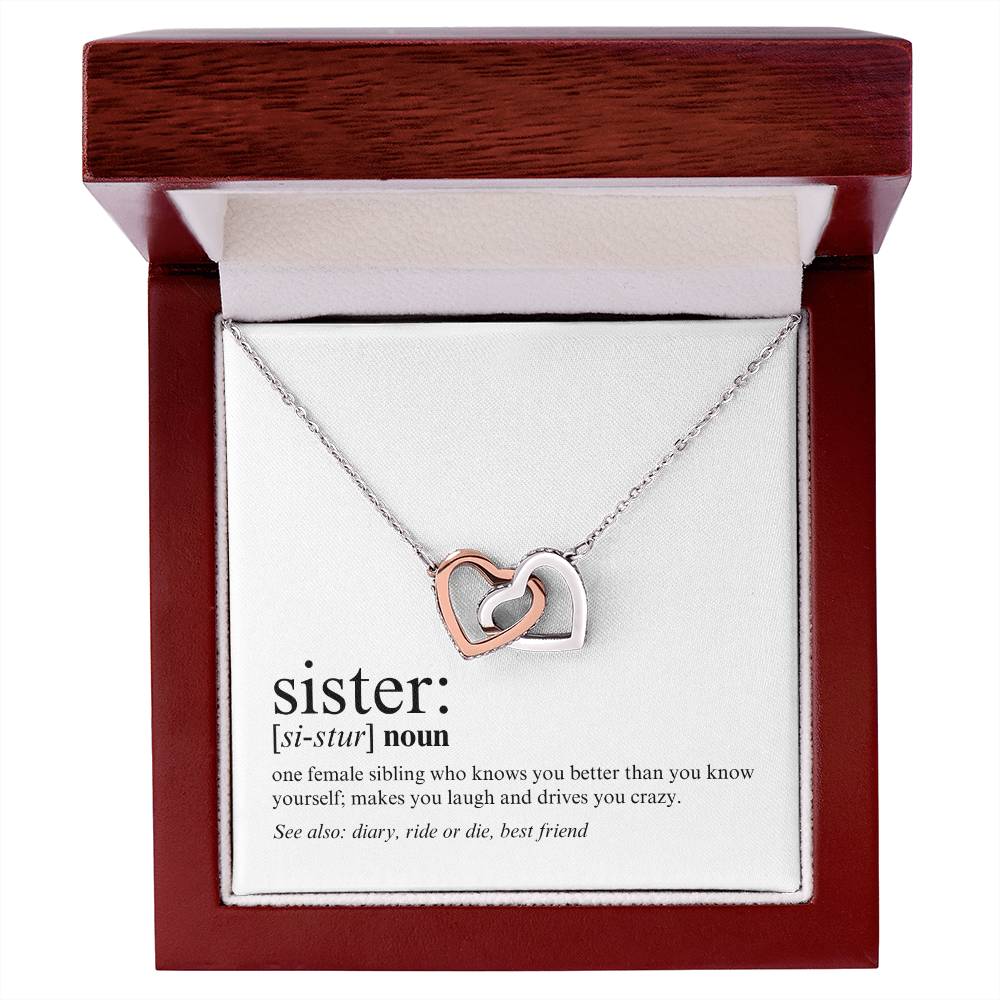 Sister -  Definition - Interlocking Hearts