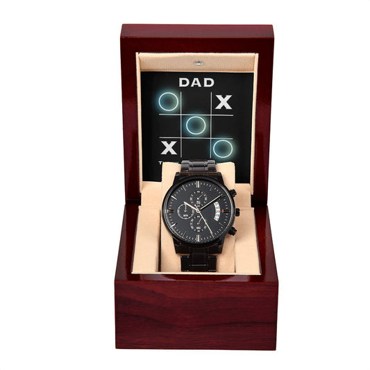 Dad - Thank You For Always Letting Me Win - Black Chronograph Watch