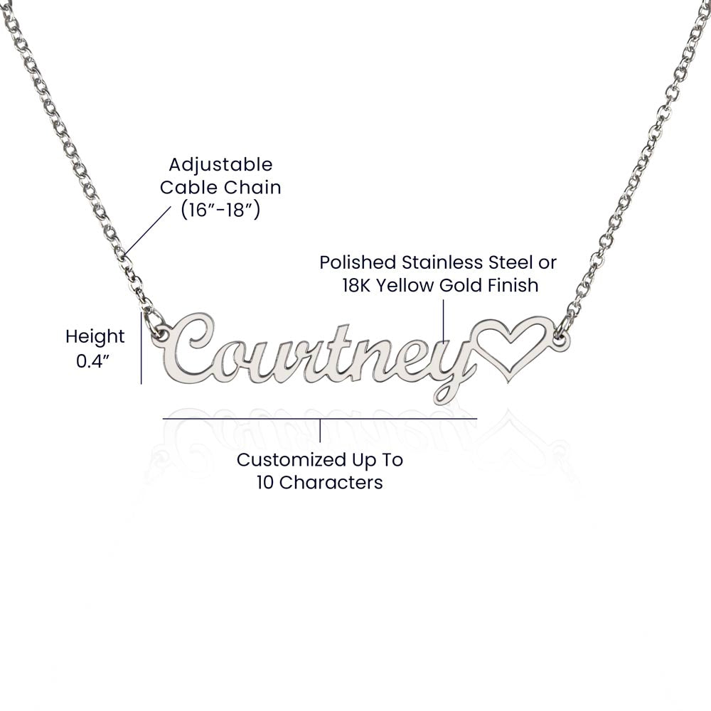 Personalized Heart Name Necklace