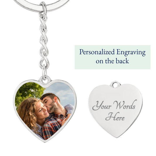 Keepsake - Personalized Photo Heart Keychain