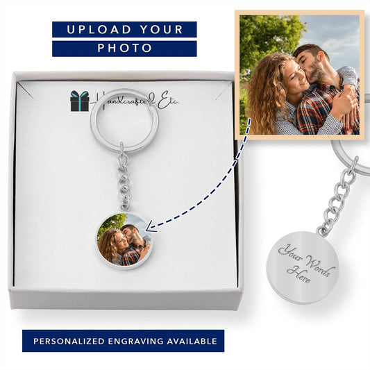 Keepsake - Personalized Photo Circle Keychain